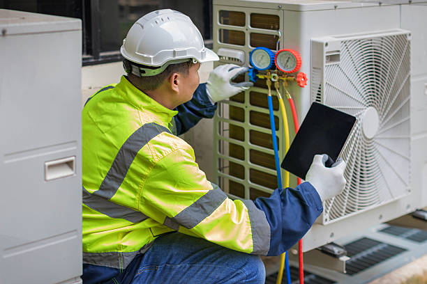 Professional Hvac Maintenance technician working in Falmouth, MA